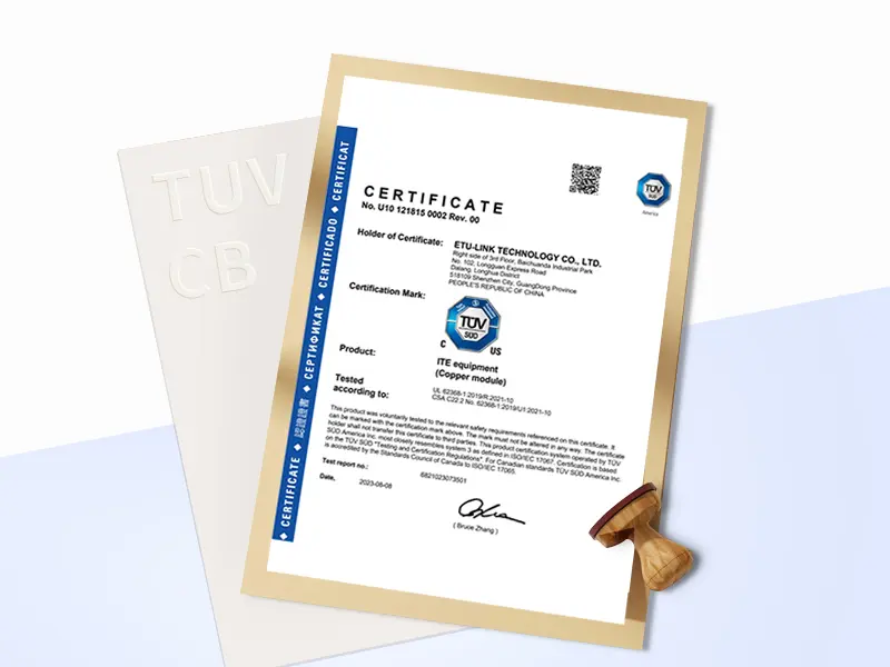 Good news! ETU-LINK successfully passed TUV and CB qualification certification, and its quality was recognized again